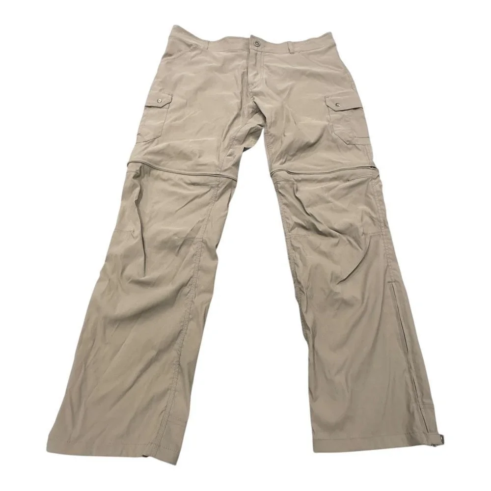 Kuhl Renegade Convertible Stealth Zip Off Hiking Cargo Pants Khaki Mens 40 x 34